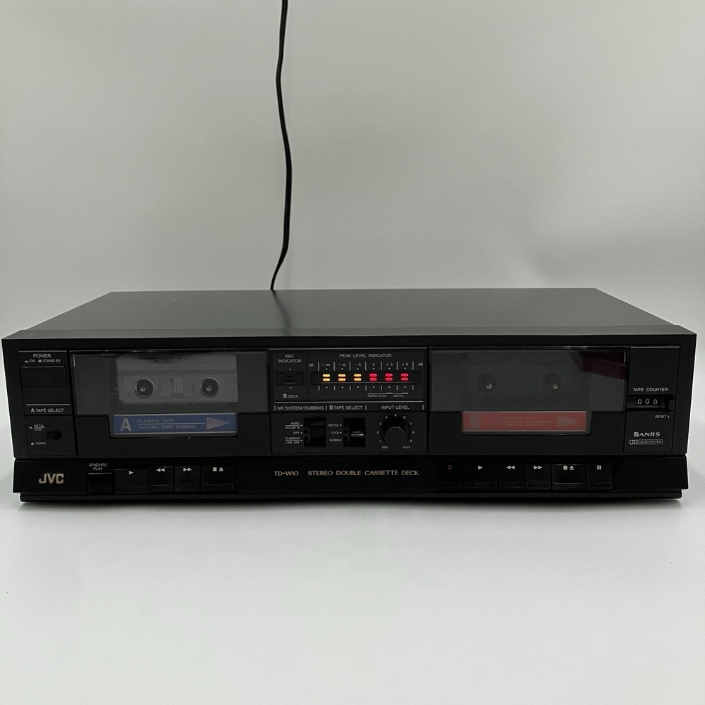 Vtg JVC TD-W 10XJ Stereo Dual Cassette Deck  Synchro Start Dubbing Logic Control
